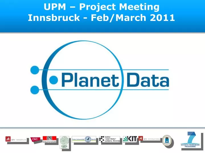 upm project meeting innsbruck feb march 2011