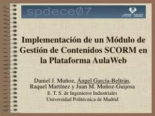 implementaci n de un m dulo de gesti n de contenidos scorm en la plataforma aulaweb