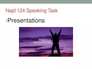 Najd 124 Speaking Task