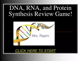 DNA, RNA, and Protein Synthesis Review Game!