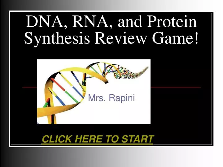 dna rna and protein synthesis review game