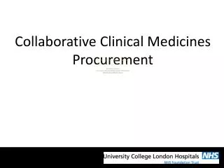 Collaborative Clinical Medicines Procurement