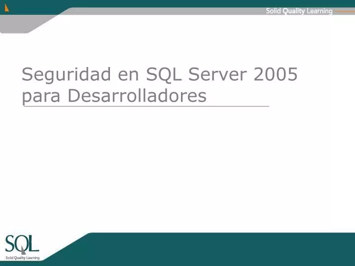 seguridad en sql server 2005 para desarrolladores