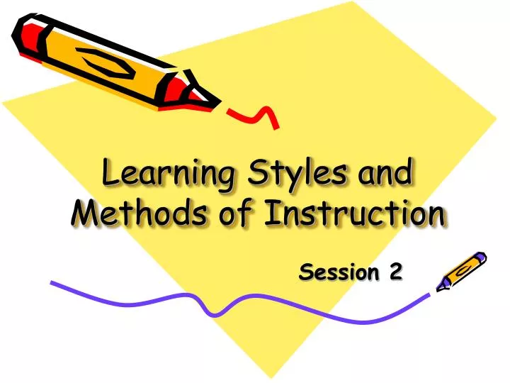 learning styles and methods of instruction