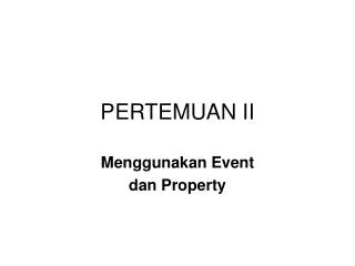 pertemuan ii