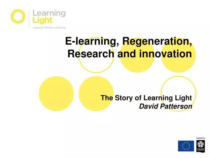 e learning regeneration research and innovation