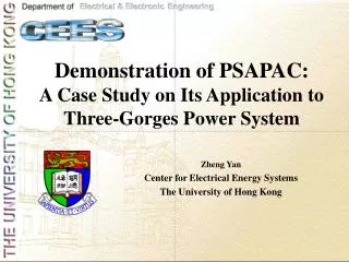 Demonstration of PSAPAC: A Case Study on Its Application to Three-Gorges Power System