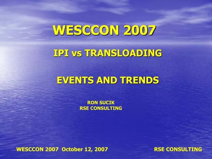 wesccon 2007