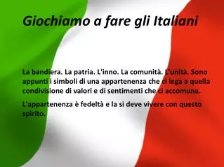 giochiamo a fare gli italiani