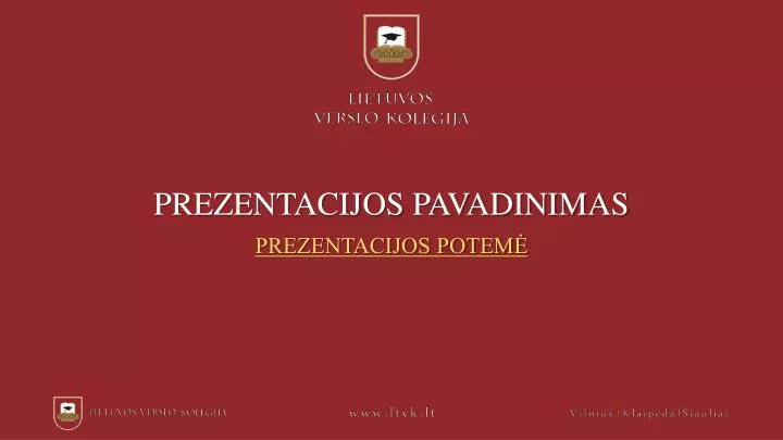 prezentacijos pavadinimas