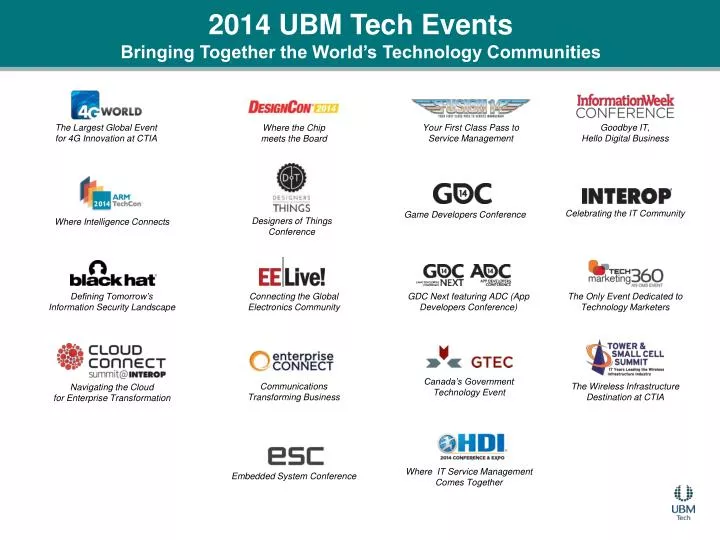 2014 ubm tech events bringing together the world s technology communities