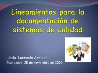 lineamientos para la documentaci n de sistemas de calidad