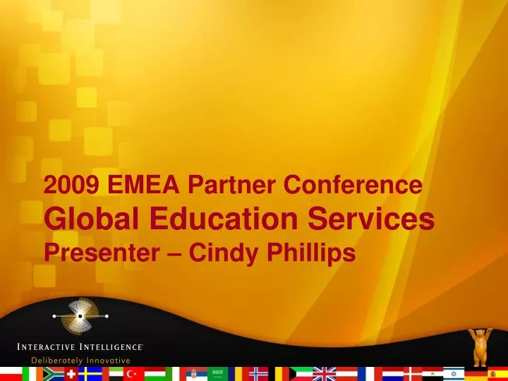 2009 emea partner conference global education services presenter cindy phillips