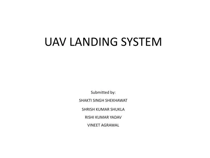 uav landing system