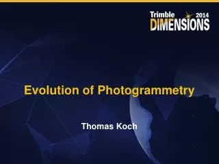Evolution of Photogrammetry