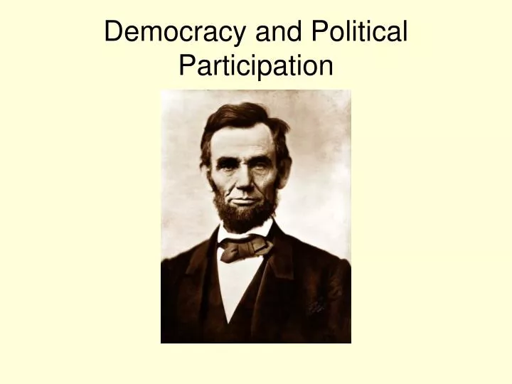 democracy and political participation
