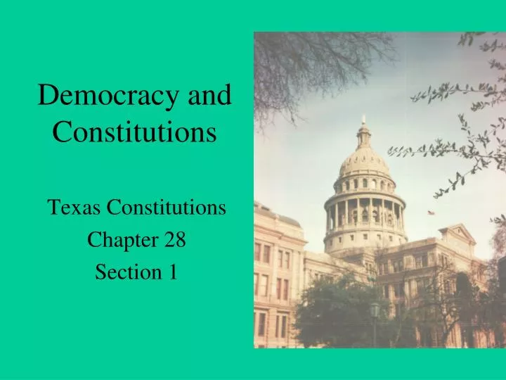 democracy and constitutions