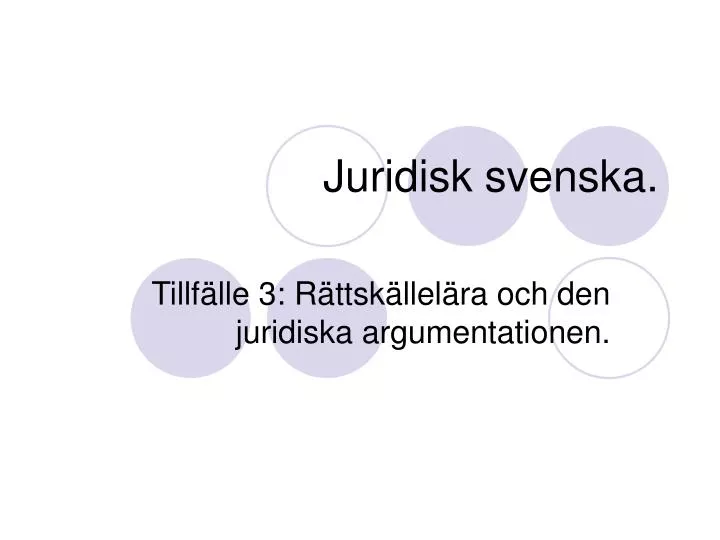 juridisk svenska