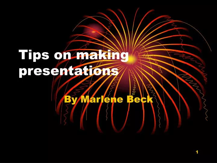 tips on making presentations