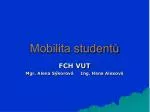 Mobilita studentů - slide 1