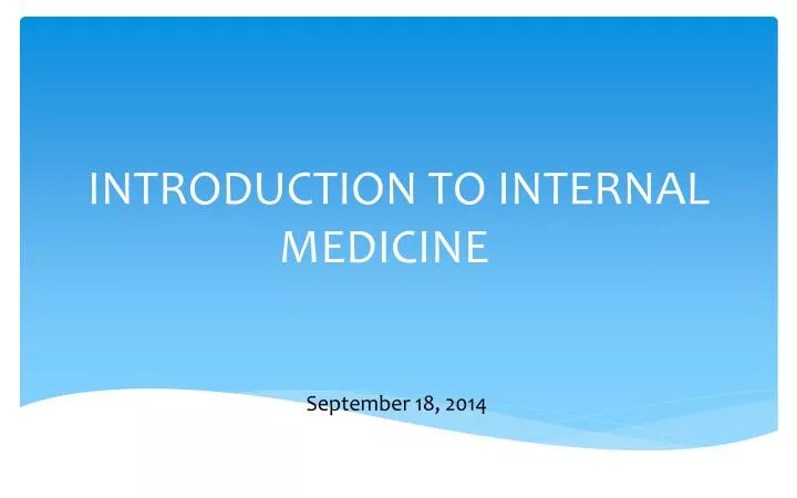 introduction to internal medicine