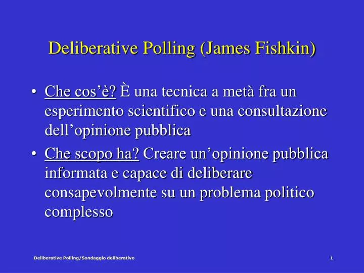 deliberative polling james fishkin