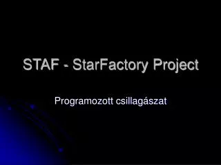 staf starfactory project