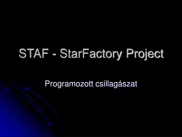 staf starfactory project