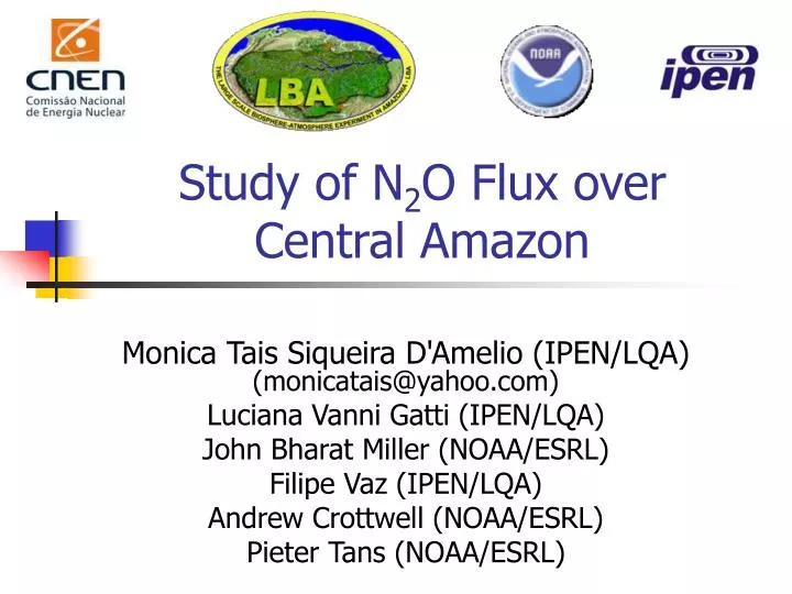 study of n 2 o flux over central amazon