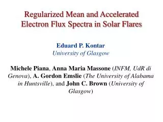 Regularized Mean and Accelerated Electron Flux Spectra in Solar Flares