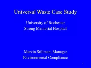 Universal Waste Case Study