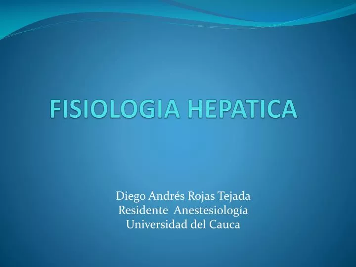 fisiologia hepatica