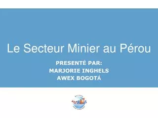 le secteur minier au p rou