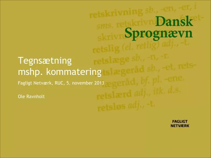 PPT - Tegnsætning Mshp. Kommatering PowerPoint Presentation, Free ...