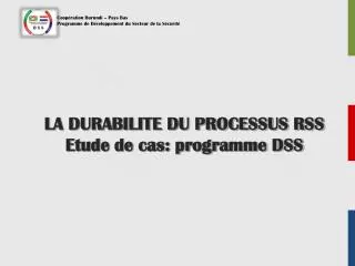 la durabilite du processus rss etude de cas programme dss
