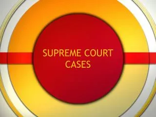 SUPREME COURT CASES