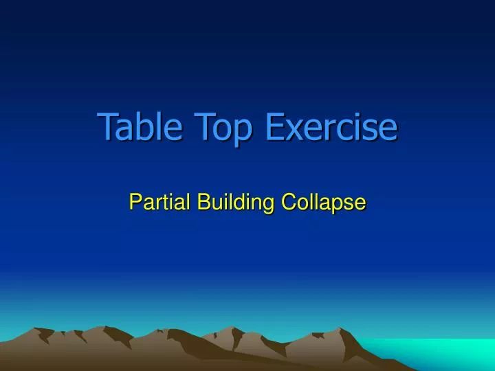 table top exercise