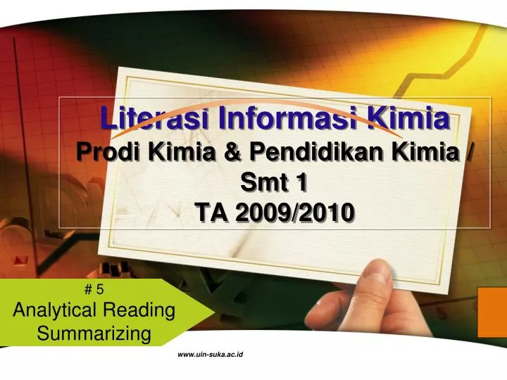literasi informasi kimia prodi kimia pendidikan kimia smt 1 ta 2009 2010