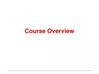 Course Overview