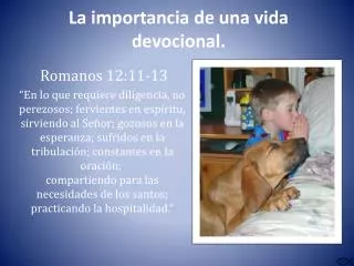 la importancia de una vida devocional