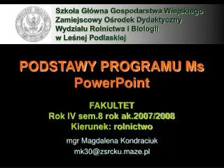 podstawy programu ms powerpoint