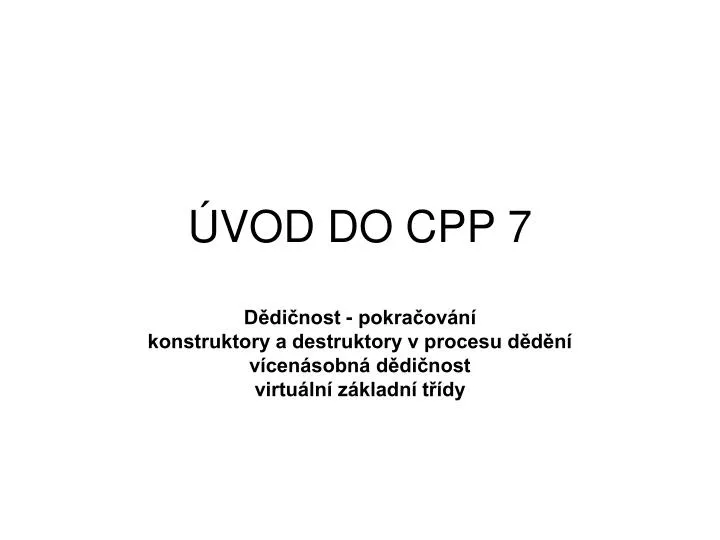 vod do cpp 7