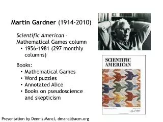 Martin Gardner (1914-2010)