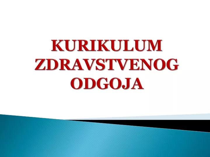 kurikulum zdravstvenog odgoja