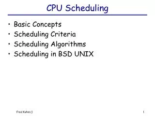 cpu scheduling