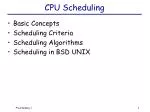 CPU Scheduling - slide 1