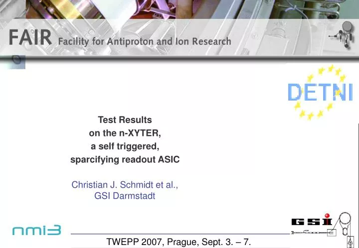 test results on the n xyter a self triggered sparcifying readout asic