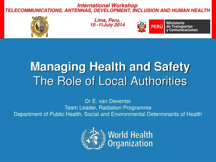 managing health and safety the role of local authorities