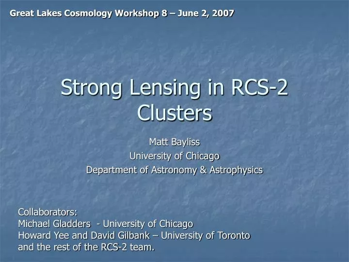 strong lensing in rcs 2 clusters