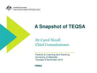 A Snapshot of TEQSA
